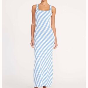 Staud Katie dress blue white stripe small